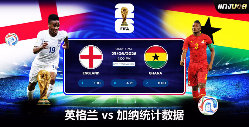 英格兰 vs 加纳统计数据