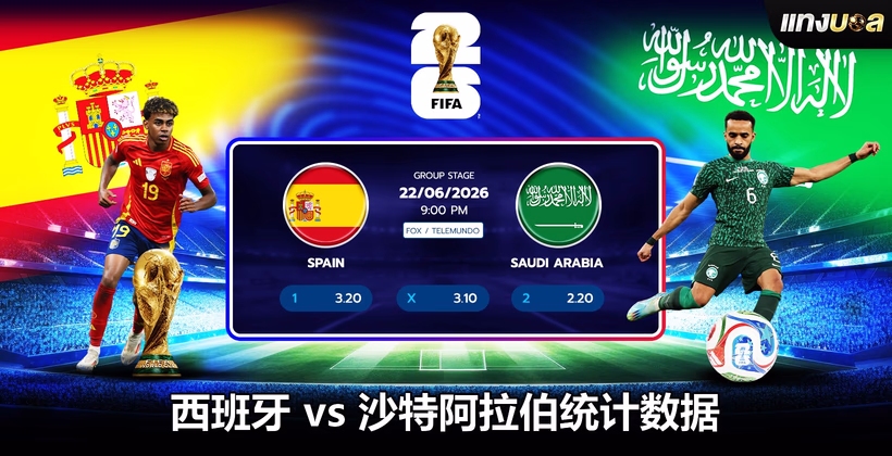 西班牙 vs 沙特阿拉伯统计数据