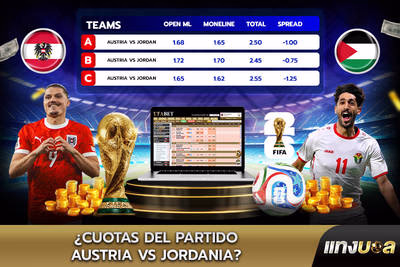 ¿Cuotas del partido Austria vs Jordania?