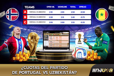 ¿Cuotas del partido de Portugal vs Uzbekistán?