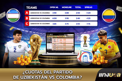 ¿Cuotas del partido de Uzbekistán vs Colombia?