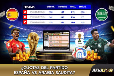 ¿Cuotas del partido España vs Arabia Saudita?
