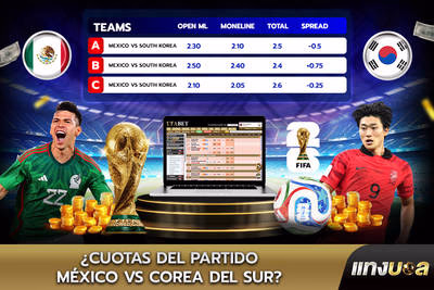 ¿Cuotas del partido México vs Corea del Sur?