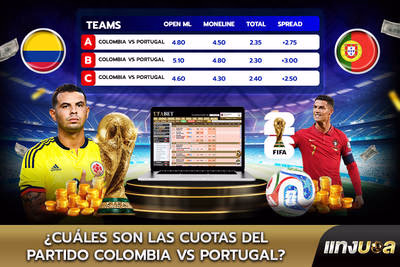¿Cuáles son las cuotas del partido Colombia vs Portugal?