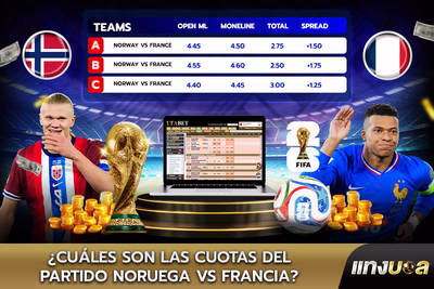 ¿Cuáles son las cuotas del partido Noruega vs Francia?