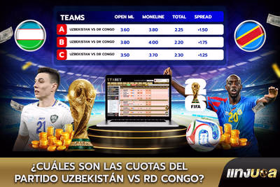 ¿Cuáles son las Cuotas del Partido Uzbekistán vs RD Congo?