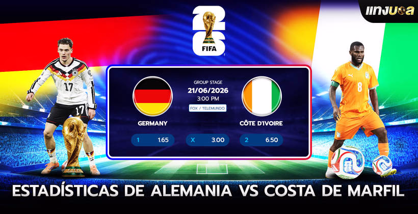 Estadísticas de Alemania vs Costa de Marfil