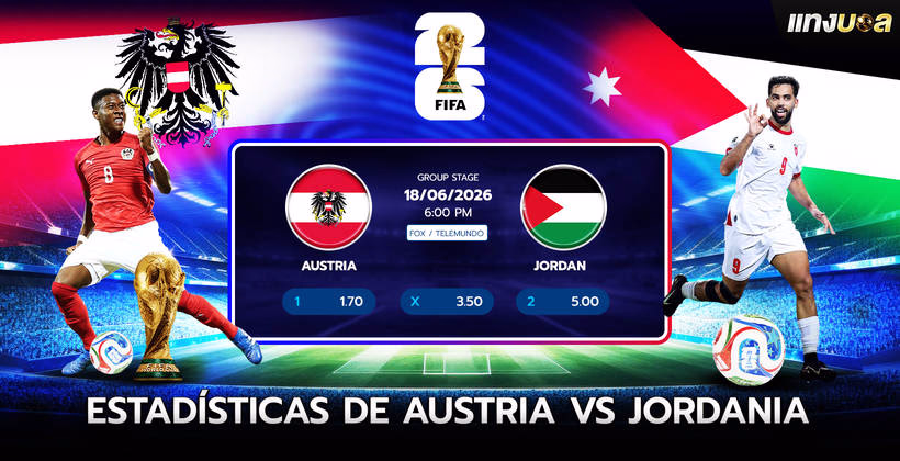 Estadísticas de Austria vs Jordania