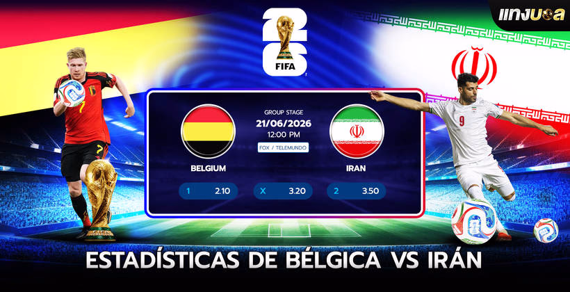 Estadísticas de Bélgica vs Irán