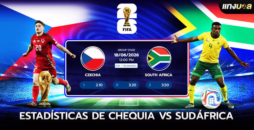 Estadísticas de Chequia vs Sudáfrica