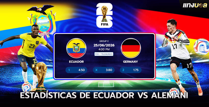Estadísticas de Ecuador vs Alemania