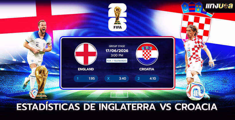Estadísticas de Inglaterra vs Croacia