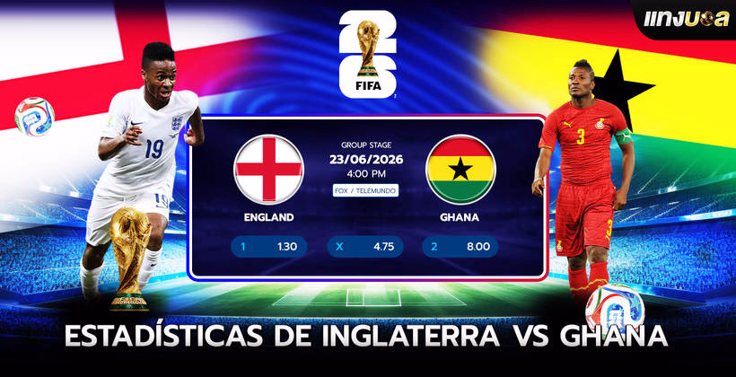 Estadísticas de Inglaterra vs Ghana
