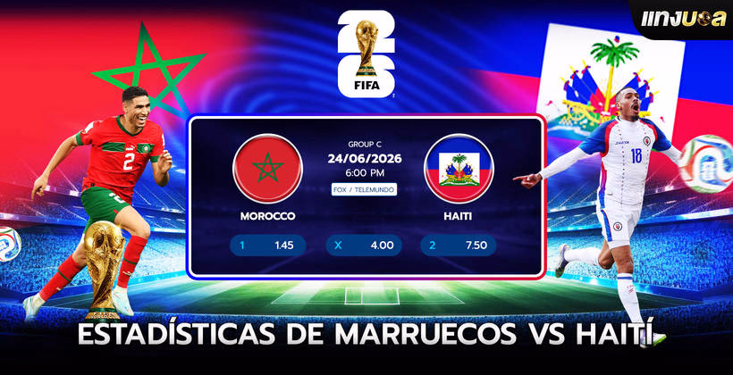 Estadísticas de Marruecos vs Haití