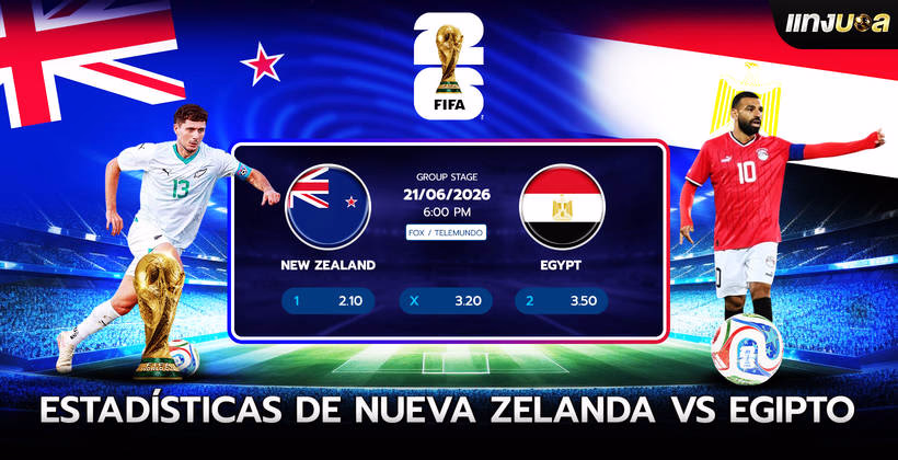 Estadísticas de Nueva Zelanda vs Egipto