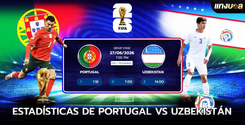 Estadísticas de Portugal vs Uzbekistán