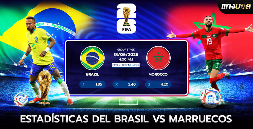 Estadísticas del Brasil vs Marruecos