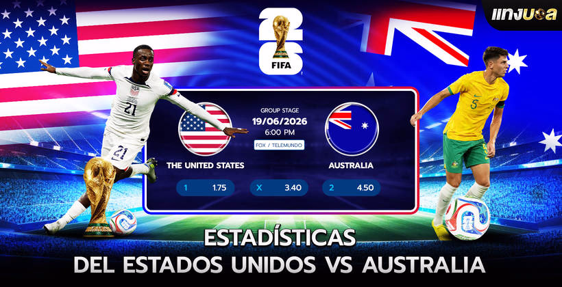 Estadísticas del Estados Unidos vs Australia