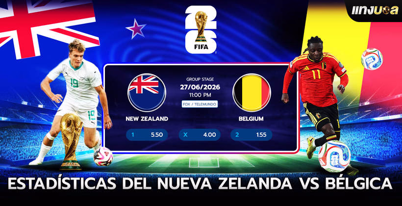 Estadísticas del Nueva Zelanda vs Bélgica