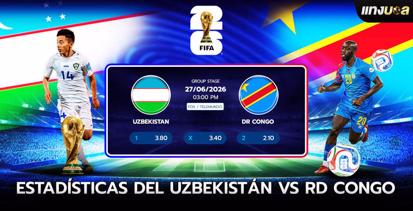 Estadísticas del Uzbekistán vs RD Congo