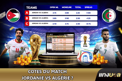Cotes du match Jordanie vs Algérie ?