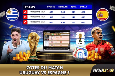 Cotes du match Uruguay vs Espagne ?