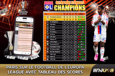 Paris sur le football de l'Europa League avec tableau des scores