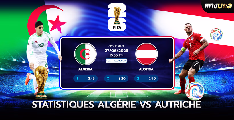 Statistiques Algérie vs Autriche