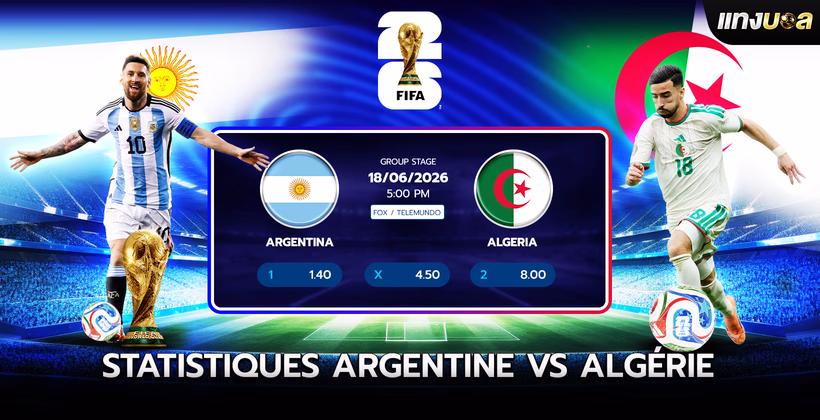 Statistiques Argentine vs Algérie