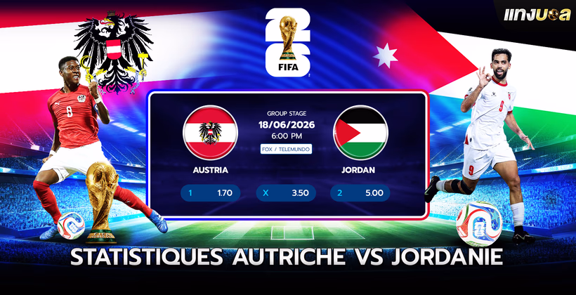 Statistiques Autriche vs Jordanie