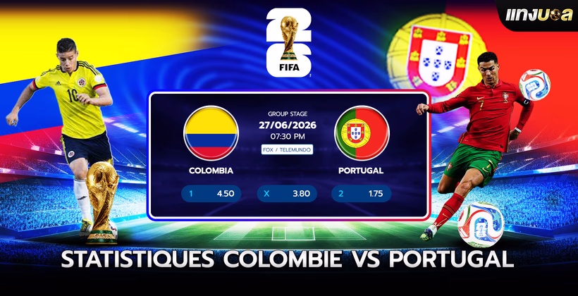 Statistiques Colombie vs Portugal