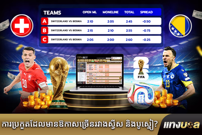 ការប្រកួត​ដែល​មាន​ឱកាស​ច្រើន​រវាង​ស្វីស និង​បូស្នៀ?