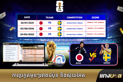 ការប្រកួតមុនៗរវាងជប៉ុន និងស៊ុយអែត