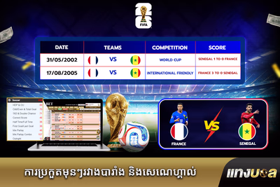 ការប្រកួតមុនៗរវាងបារាំង និងសេណេហ្គាល់