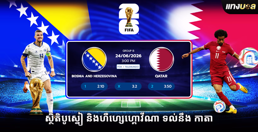 ស្ថិតិ​បូស្នៀ និងហឺហ្សេហ្គោវីណា ទល់នឹង កាតា