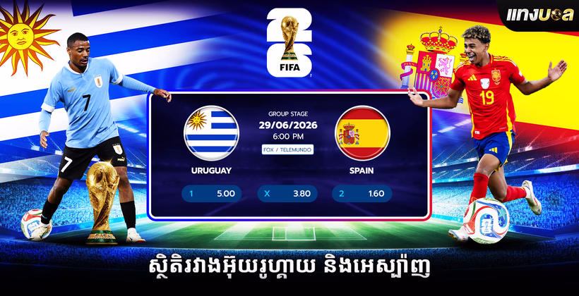 ស្ថិតិ​រវាង​អ៊ុយរូហ្គាយ និង​អេស្ប៉ាញ