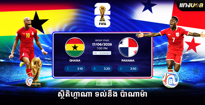 ស្ថិតិ​ហ្គាណា ទល់នឹង ប៉ាណាម៉ា