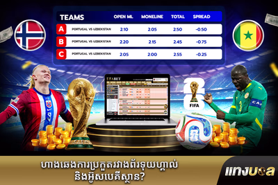 ហាងឆេងការ​ប្រកួត​រវាង​ព័រទុយហ្គាល់ និង​អ៊ូសបេគីស្ថាន?