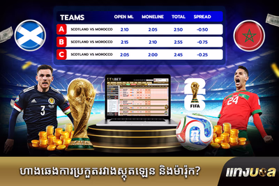 ហាងឆេងការ​ប្រកួត​រវាង​ស្កុតឡេន និង​ម៉ារ៉ុក?