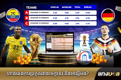 ហាងឆេងការប្រកួតរវាងអេក្វាឌ័រ និងអាល្លឺម៉ង់?