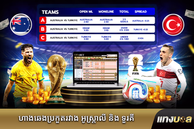 ហាងឆេងប្រកួតរវាង អូស្ត្រាលី និង ទួរគី