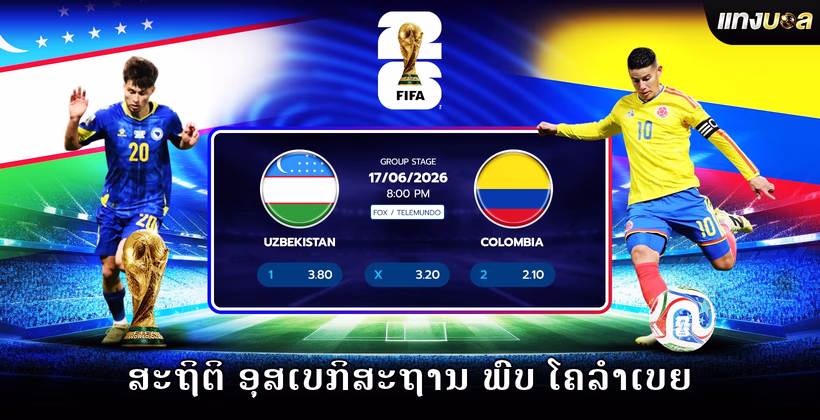 ສະຖິຕິ ອຸສເບກິສະຖານ ພົບ ໂຄລຳເບຍ