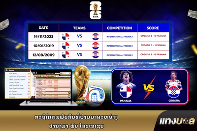 ສະຖິຕິການພົບກັນທີ່ຜ່ານມາລະຫວ່າງ ປານາມາ ພົບ ໂຄຣເອເຊຍ