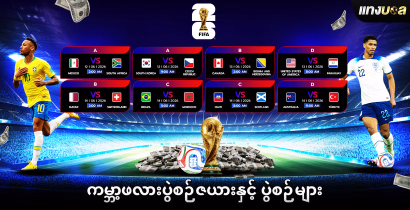 ကမ္ဘာ့ဖလားပွဲစဉ်ဇယားနှင့် ပွဲစဉ်များ