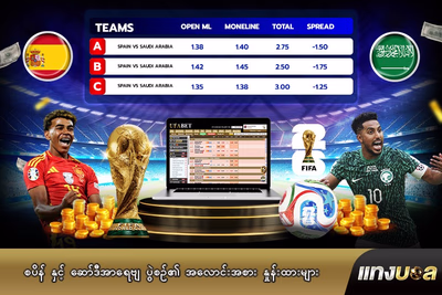 စပိန် နှင့် ဆော်ဒီအာရေဗျ ပွဲစဉ်၏ အလောင်းအစား နှုန်းထားများ