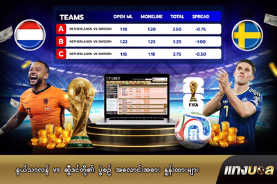 နယ်သာလန် vs ဆွီဒင်တို့၏ ပွဲစဉ် အလောင်းအစား နှုန်းထားများ