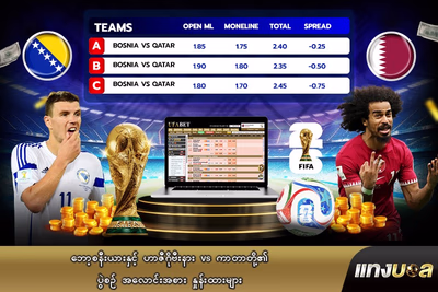 ဘော့စနီးယားနှင့် ဟာဇီဂိုဗီးနား vs ကာတာတို့၏ ပွဲစဉ် အလောင်းအစား နှုန်းထားများ