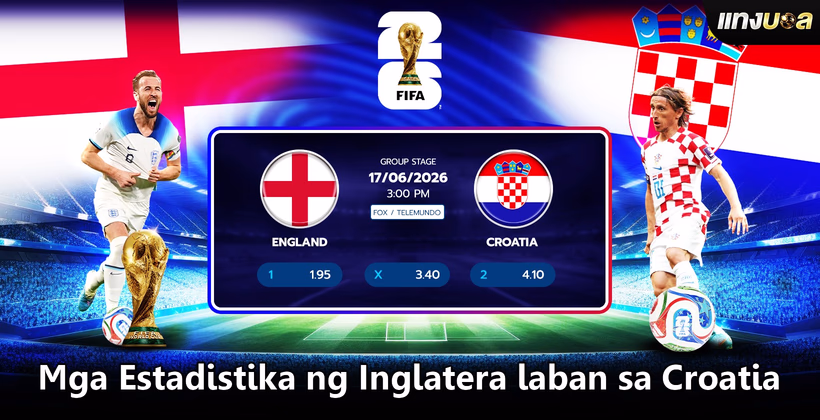 Mga Estadistika ng Inglatera laban sa Croatia