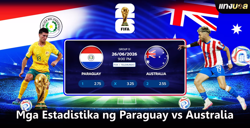 Mga Estadistika ng Paraguay vs Australia