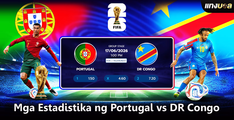 Mga Estadistika ng Portugal vs DR Congo